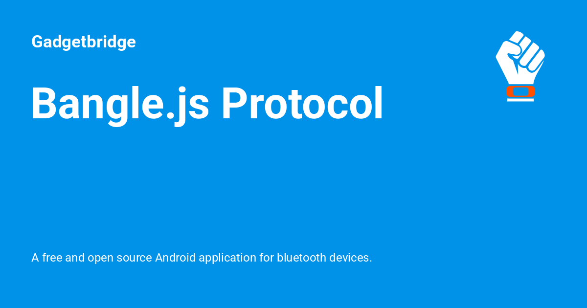Bangle.js Protocol - Gadgetbridge